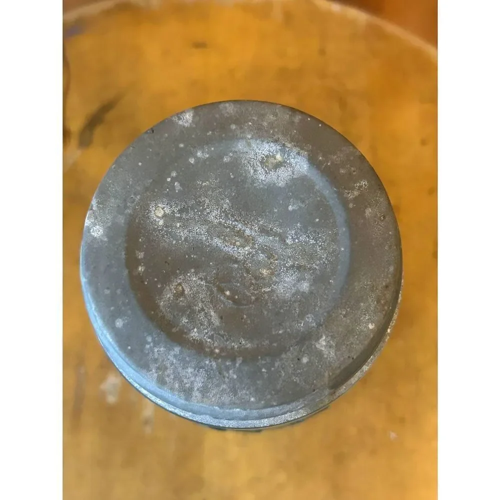 Vintage Ball Perfect Quart Mason Jar Aqua Blue Zinc Porcelain Screw Lid (5010)